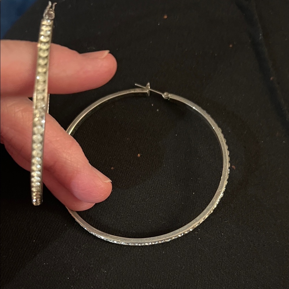 Oversized Stone Hoops
